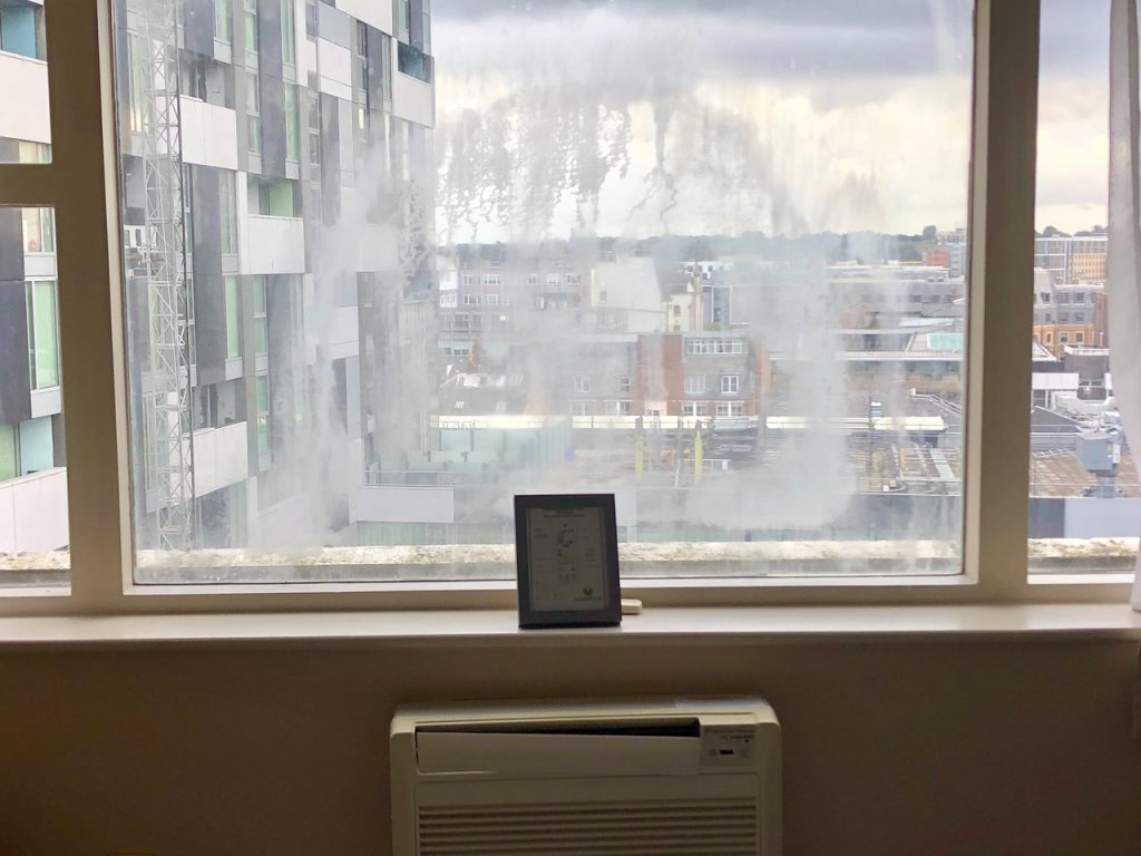 broken hotel window in Greenwich