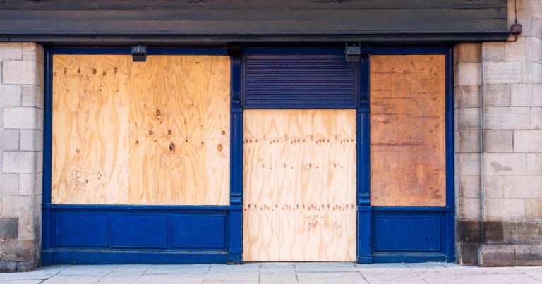Emergency boarding up in Greenwich